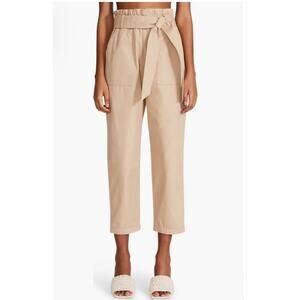 Steve Madden Paperbag Waist Pants 100% Cotton Pockets NWT $79 Size Large 10-12